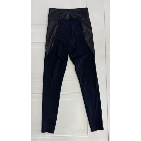 ADAY Throw It Higher Leggings High Rise Pants Navy Blue Black S Small Athleisure - Picture 5 of 8